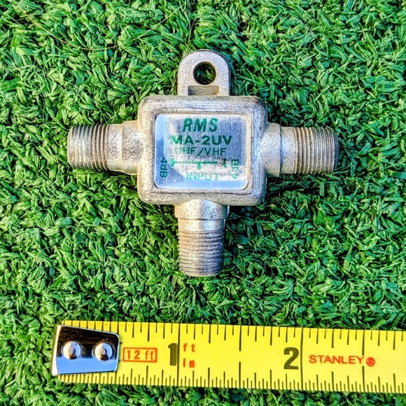 VTG RMS MA-2UV UHF/VHF 2-Way Coaxial Cable Splitter 4dB Vintage Taiwan EUC - Picture 3 of 3